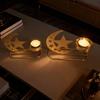 Moon Shaped Candle Holders Tealight Holders Metal Moon Candle Stand Candlestick for Christmas Dining Wedding Home Decors