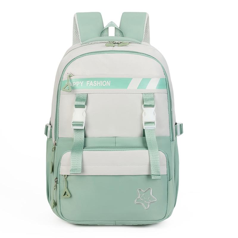 New junior high school student schoolbag large capacity high school student simple college student female backpack college lightweight backpack