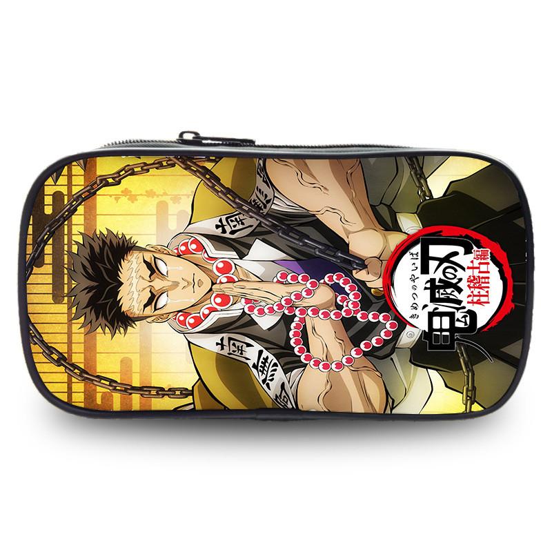 Demon Slayer Large Capacity Oxford Pencil Case For Students Stylish Casual Design