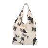 Stylish Black Canvas Tote Bag For Women 2024 Summer Fashion Large Capacity Trendy Design