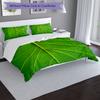 Leaf Texture Design Bed Bedding Set 1 Duvet Cover + 2 Pillowcases Soft Breathable Household Bed Linens