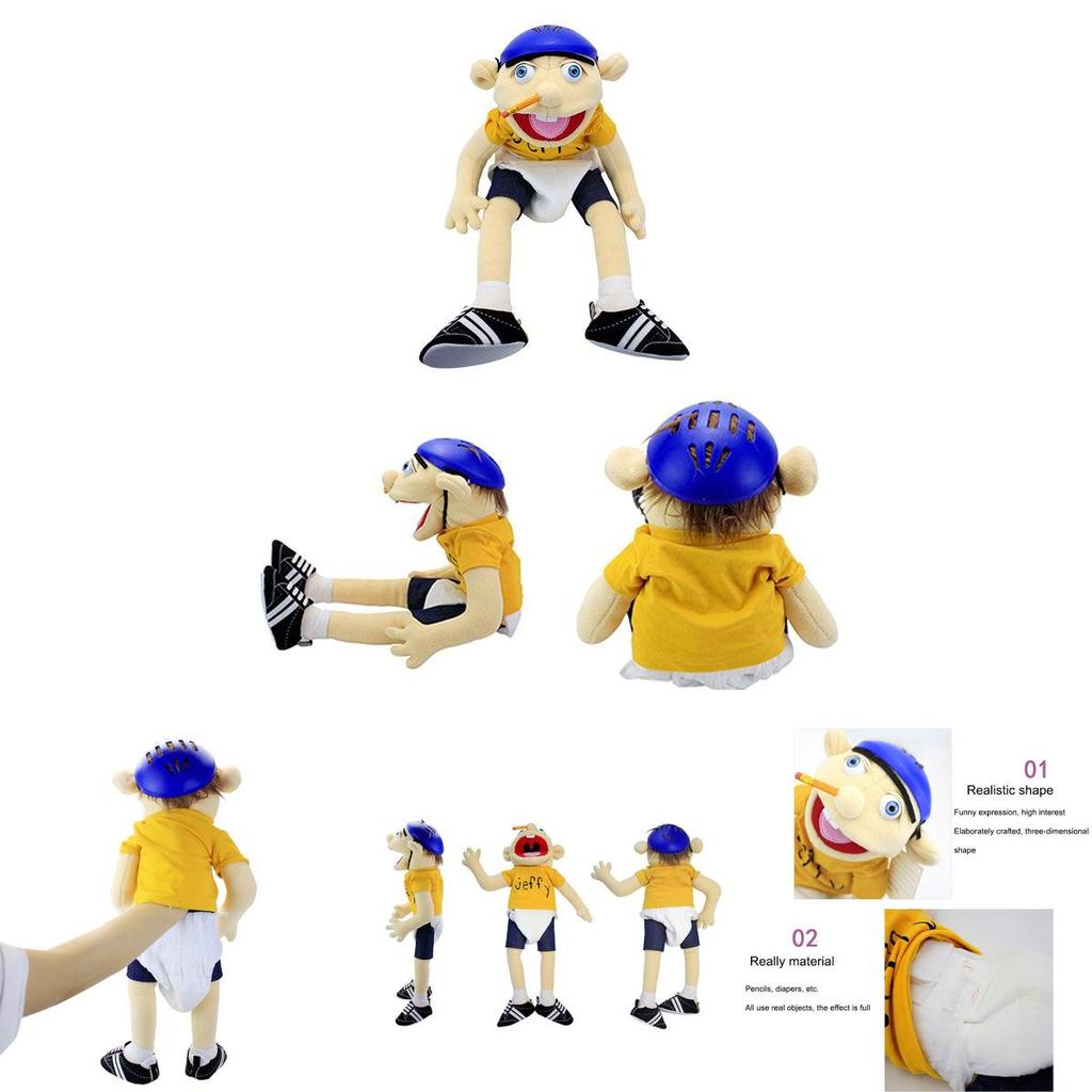 Soft And Skin-friendly Jeffy Cartoon Plush Hand Puppet Toy For Kids And Adults Perfect Christmas And Birthday Gift!