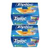 Bulk Purchase: 2-Pack of 700ml Square Ziploc Containers (Kitchenware)