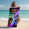 Personalized customized proof beach towel with Astro Bot  pattern - soft, absorbent, quick-drying, perfect swimming, camping&bathing