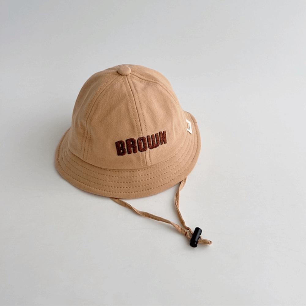Letter Embroidery Toddler Bucket Hat Cotton Kids Bucket Cap Baby Sunscreen Hat Outdoor Use