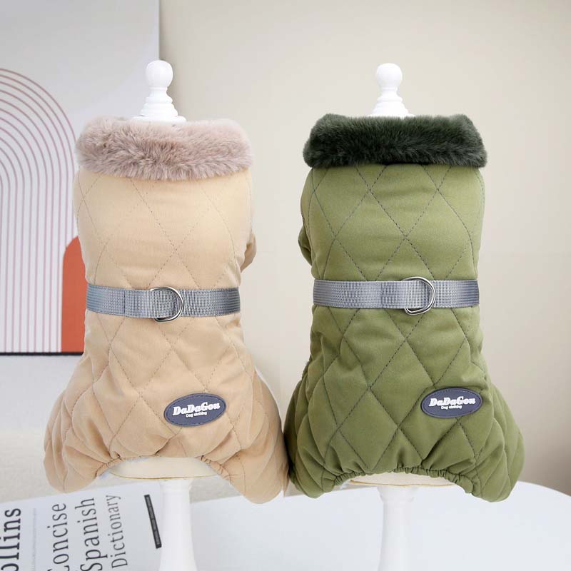 Wasserdichter Hundeoverall, Winter-Hundekleidung aus Fleece für kleine Hunde, dicke modische Welpenjacke, Chihuahua-Kostüm, Yorkie-Mops-Mantel