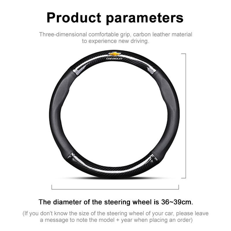 Car Steering Wheel Cover Breathable Anti Slip PU Leather Steering Cover For Chevrolet Colorado Cruze Spark Captiva Malibu Trax Aveo Camaro