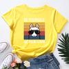 Women's Cute Alpaca Print Loose Round Neck Short Sleeved T-shirt for Women Shirt