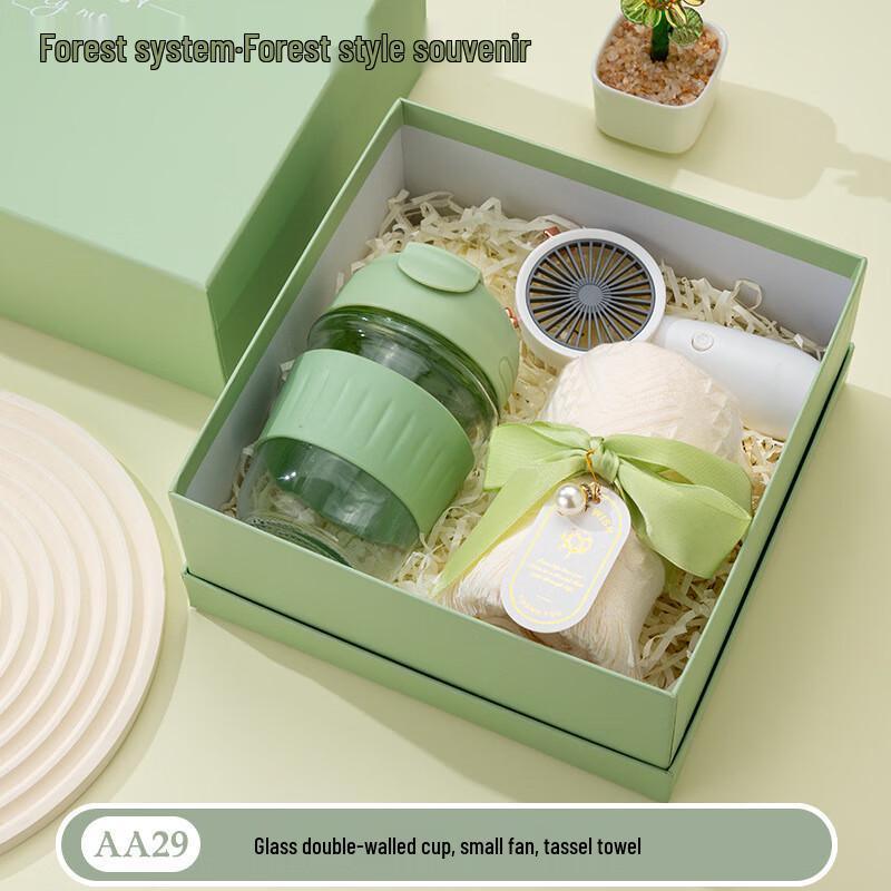 Summer Refreshment Gift Set with Portable Fan, Water Bottle & Towel AA29 Water Bottle + Towel + Mini Fan