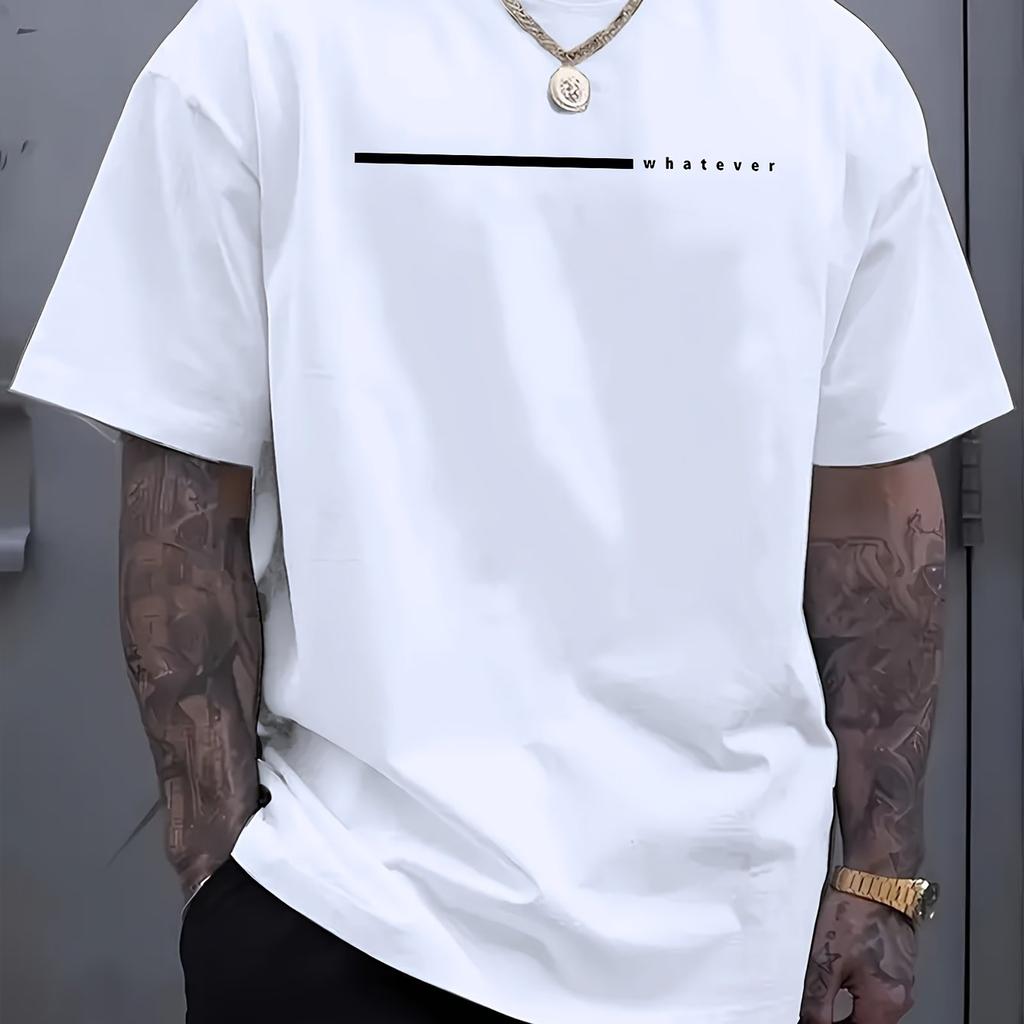 2D trendy high-quality print 2025 summer fashion fitness small fish graffiti black and white pure cotton short-sleeved T-shirt