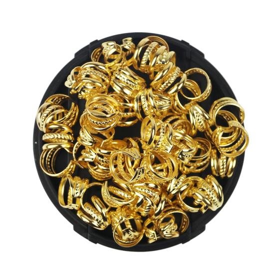 100 Stuks Dreadlock Haaraccessoires, Open Ontwerp Metalen Holle Twist Haarringen, Lichtgewicht Vlechten Haar Manchetten, Niet-doorboorde Oor Manchetten