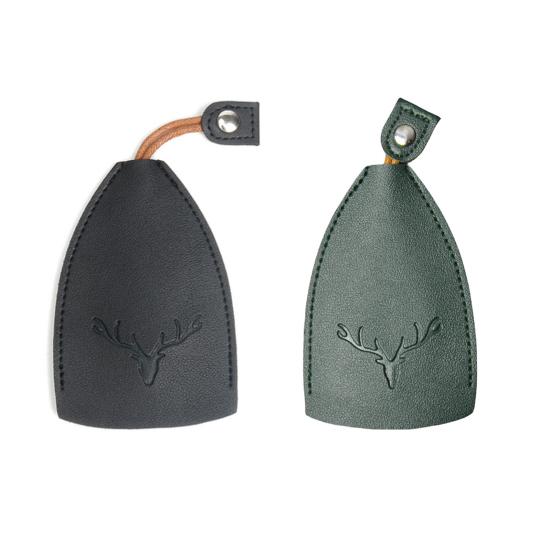 2Pcs Key Holder Pull-Out Key Case Protective Keychain Pendant Faux Leather Hidden Key Chain
