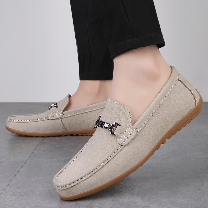 Fashion Luxury Brand Designer Fashion Dress Shoes New Men Handmade Loafers Genuine Leather Slip on Casual Footwear Loafer Walking Shoes