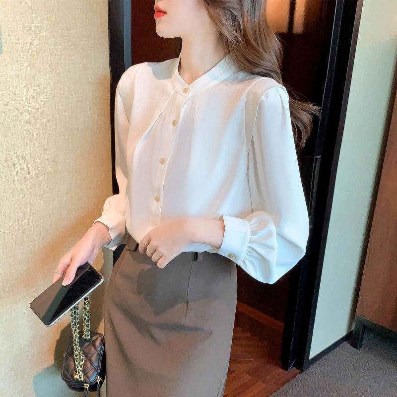 Women's Chiffon Shirt, A Fashionable and Stylish Top for Spring and Autumn, A Niche Fleece Shirt with A Sense of Design