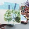 POTENTATE Blau Aquarell Journal Zeichenbuch Hand Notizbuch Skizzenblock 100% Baumwolle 300 g/m² Kaltgepresst für Kunstbedarf