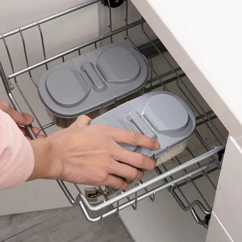 Double-Compartment Sealing Jar with Lid – Multifunctional Plastic Food Storage Container for Dried Fruits & Kitchen Use