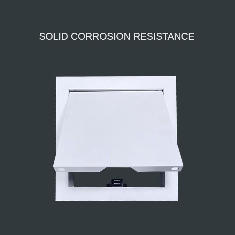 White Central Air Conditioning Aluminum Alloy Press Door Hinge Lock Type Maintenance Port Louver Air Outlet Diffuser