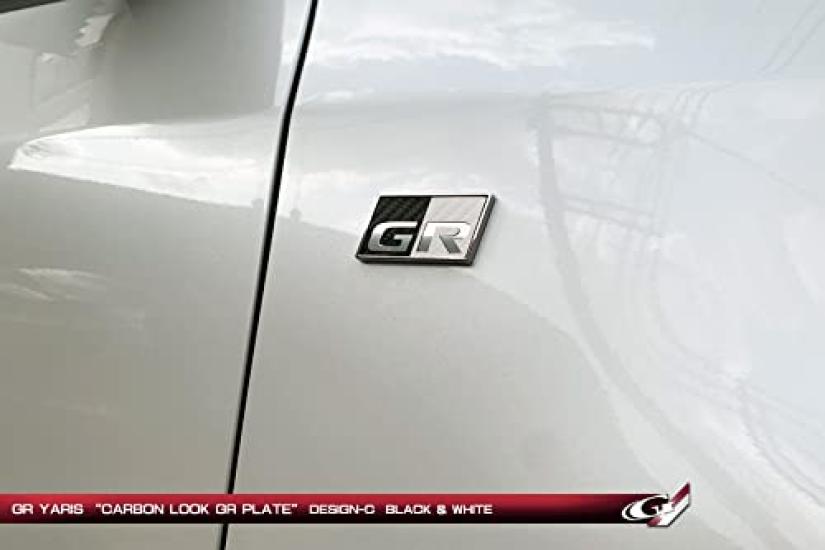 GR Yaris Carbon Look GR Plate Side RH Grazio&Co. TYPE-C BKWH