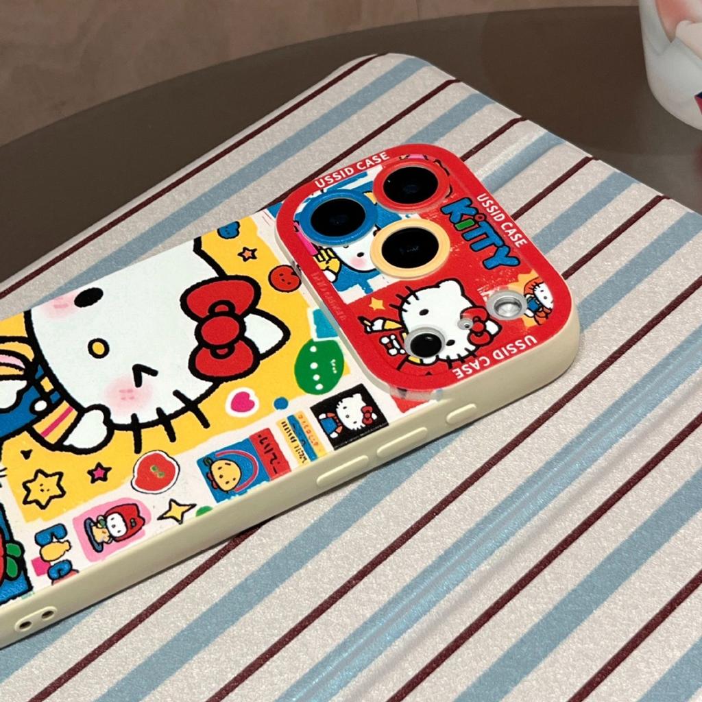 Happy Cat Is Suitable for Apple 17 Silicone 16promax Soft 15 Red New Year 14 with Lanyard 13 Sets of Female Mobile Phone Case