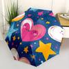 1pc Heart-patterned Automatic Folding Umbrella, Portable & Foldable Design with 8 Ribs, Casual Outdoor Accessory Halloween and Christmas gif