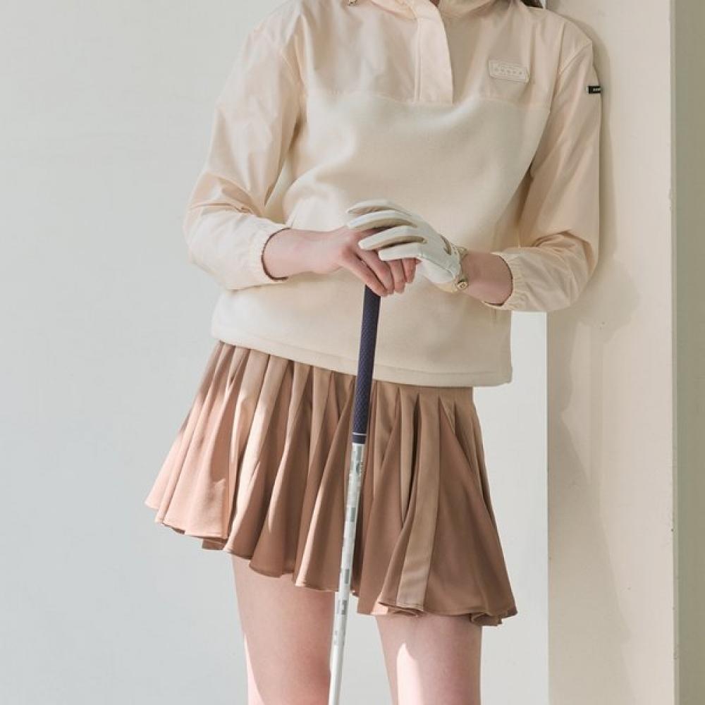 Onoff Women Flare Skirt Two Tone Of4013lb Beige BEIGE/34