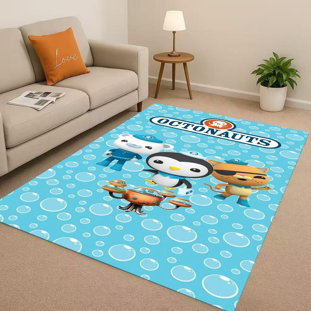Cute Octonauts Barnacles Cartoon Living Room Non-Slip Area Rug Carpet for Bedroom Playroom Sofa,Easy Clean Home Decor Doormat