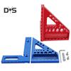 22.5-90 Degree Drawing Line Ruler with Pin 6-Hole Design High Accurate Portable Easy To Carry Carpenter Square Ruler Woodworking Tool