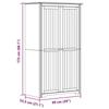 VidaXL Wardrobe, Clothes Cabinet, Clothes Closet, Storage Furniture, Bedroom Organizer, White Wood 355059