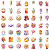 100 Colorful Candy Cartoon Graffiti Decals Lollipop Ice Cream Do-It-Yourself Decorative Point Girl Heart Decals