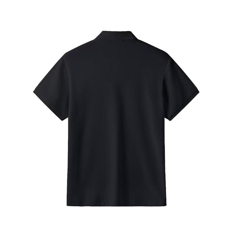 Li Ning Brand Logo Pure Cotton Breathable Solid Color Sports Casual Short Sleeve Polo Shirt Unisex Polo Shirts LSKS110-1