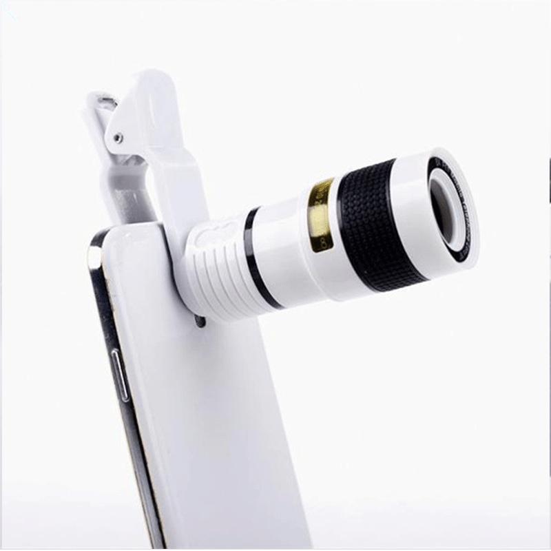Universal 8x Mobile Phone For Camera Smartphone Lens HD Telescope Optical Lens Zoom Clip Lens