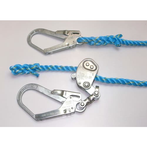 Matsuura Industries Blue New Tetron Horizontal Life Rope with Tensioner, 16mm x 20m, with Large Diameter Hooks on Both Ends, NEW-TETORON-WF1620BLUE