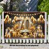 2D 1 piece specially designed for 70th birthday celebration featuring golden roses and balloons. Suitable for families.