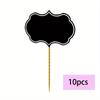 10 Pcs Blank Toothpick Flags Set  – Bamboo Erasable Insert Labels, Ideal for Cake Parties & Supermarket Labels