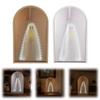 Light Up Ghost Mirror Spooky Halloween Decorations Novelty Ghost Holding Candle On Mirror Halloween Lighted Ghost Mirror