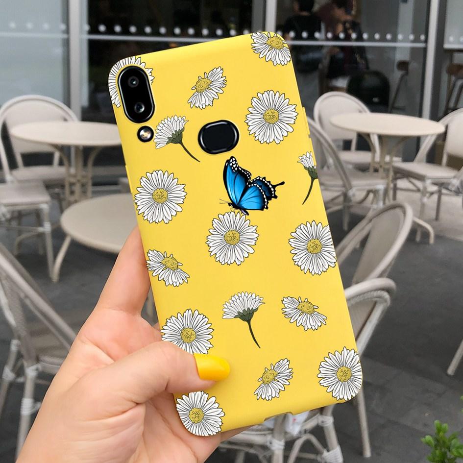 For Phone Case Samsung Galaxy A10s A107 SM-A107F Case Fashion Candy Color Flower Soft Cover For Samsung A10s A 10 S A10 2019 Bag