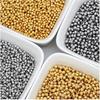 2-8mm Stainless Steel Beads for Jewelry Making Loose Spacer Beads Ball Hole 1-1.5mm for Bracelets Jewelry Components DIY Golden