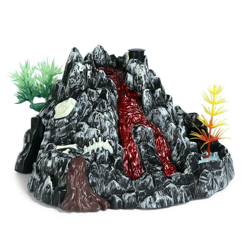 Volcano Eruption Simulation Toy with Sound, Light, and Dinosaur Ornaments - Cognitive Gift for Boys