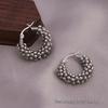 Silver Needle Circle Earrings, Fashionable High-End Copper Ear Hoops, Light Luxury, Versatile Jewelry Accessory.