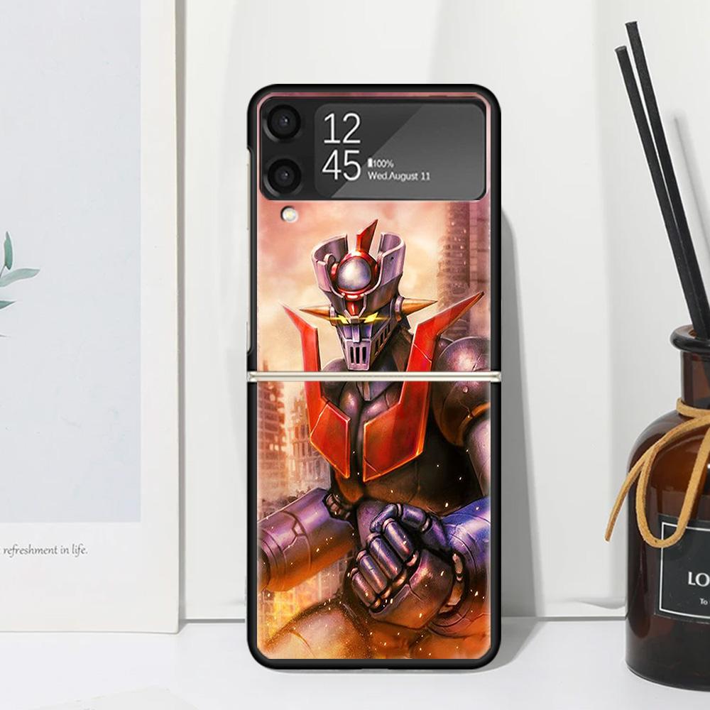 M-Mazinger Z Anime Phone Case For Samsung Galaxy Z Flip 7 Flip7 Zflip 6 Flip6 5 Flip5 4 Flip4 3 Flip3 5G Fundas Black Cover Gala