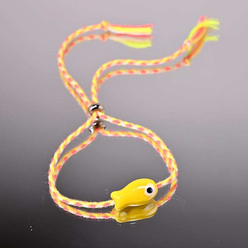Bohemian Trendy Multicolored Pull-String Ceramic Fish Bracelet Jewelry Women For Wrist And Ankle