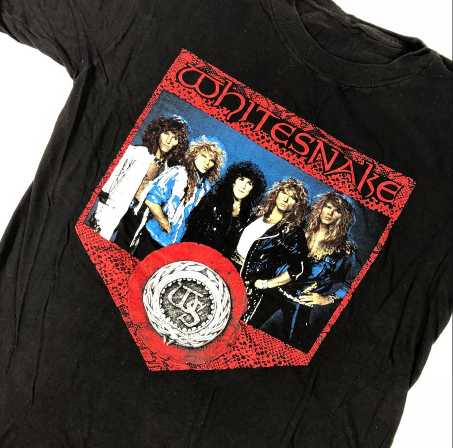 Whitesnake Concert Black Unisex Cotton T-shirt, Size S-4XL