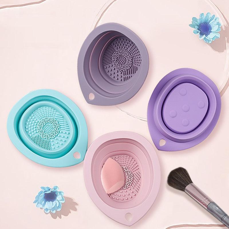 1/2PCS Silicone Makeup Cleaning Mat for Cleaning Makeup Brushes Makeup Brushes Wash Brush Cleaner Tool HZSQJGZ04