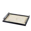 Leather Storage Tray Creative Gold Plated Rectangle Office Desktop Ornament Western Restaurant Tissue Box Modern Home Decoration