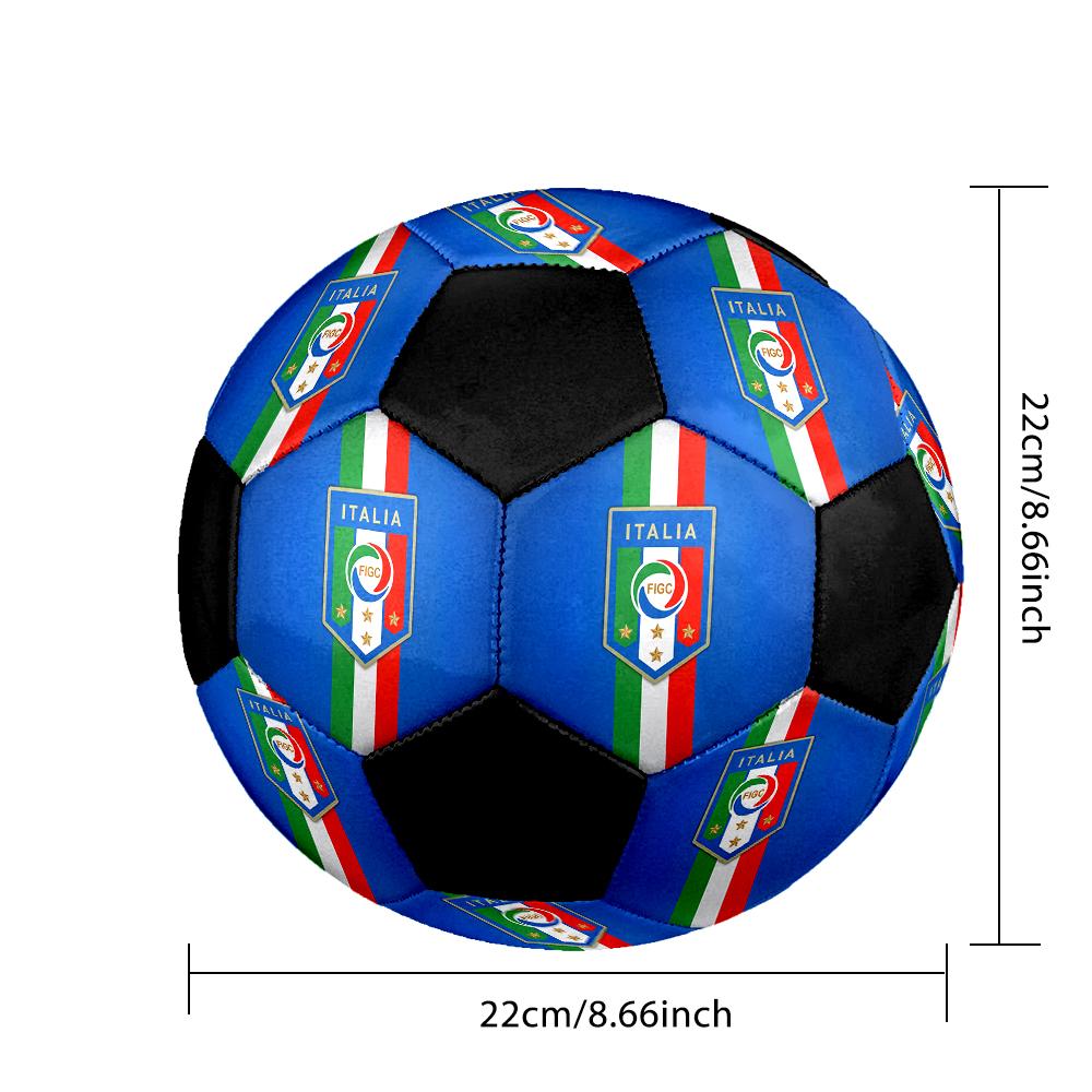TAGLIA 5 Pallone da Calcio Italiano Colorato Per Tutte le Età Cucito a Macchina PVC Pronto per la Competizione Resistente Ad Alto Rimbalzo