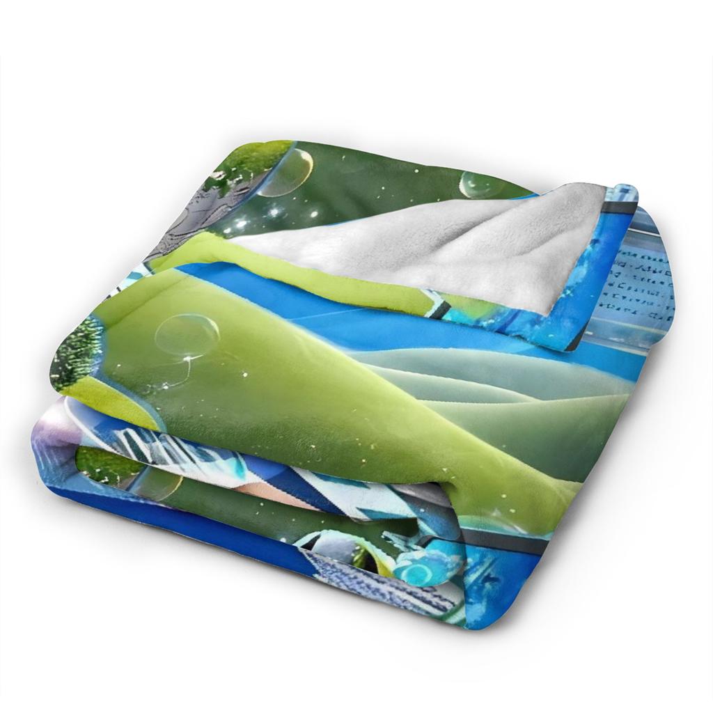 Frutiger Aero Blanket Quality Super Soft  Bedding Throws Autumn Decorative Living Room Novelty Bedspread