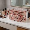 Crochet Supply Bag for Knitting Projects, Carry Bag with Guide Eyelets, Front Pocket and Covered Main Section for Daily Use