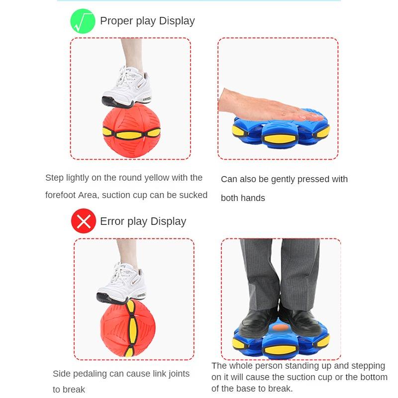 Pet Flying Saucer Ball Magic Outdoor Throw Disc Ball for Kids and Dog Interactive Pet Training Sports Game Supplies UFO Pets Toy