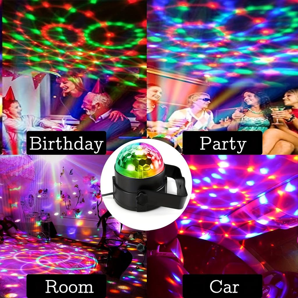 LED Colorful Strobe Light RGB with Remote Stage Disco Light Rotating Strobe for Home Room Parties Birthday Wedding Bar Show Lamp