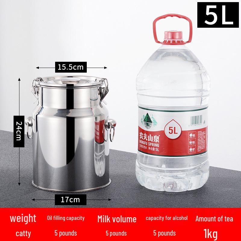 Stainless Steel Sealed Wine & Oil Storage Barrel - Multi-purpose for Milk, Tea, Edible Oil, Wine, Dried Tangerine Peel & Gifts